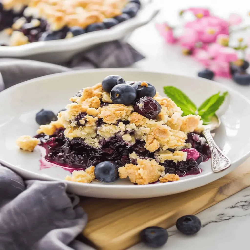 4 Ingredient Blueberry Cobbler