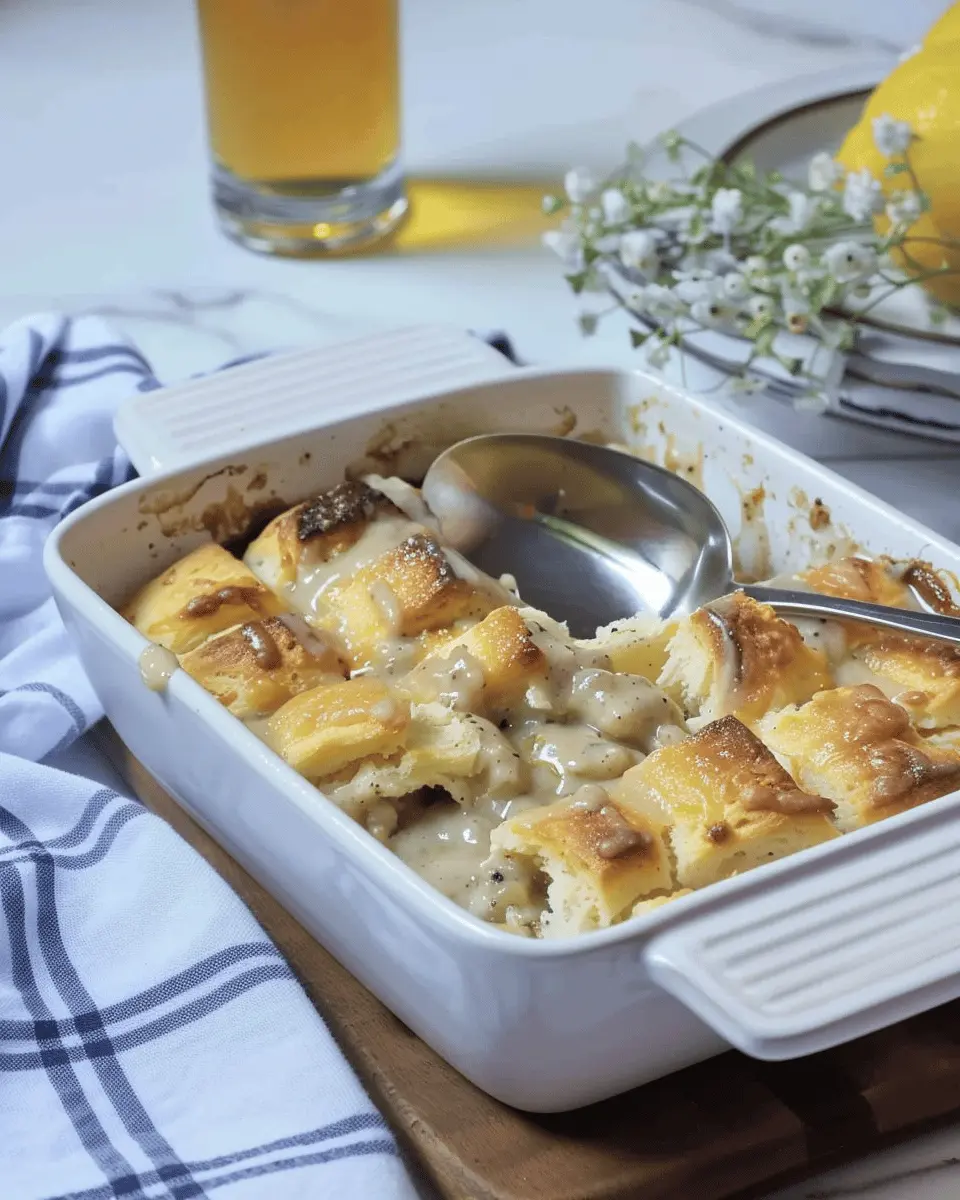Biscuits and Gravy Casserole: Indulgent Turkey Bacon Twist