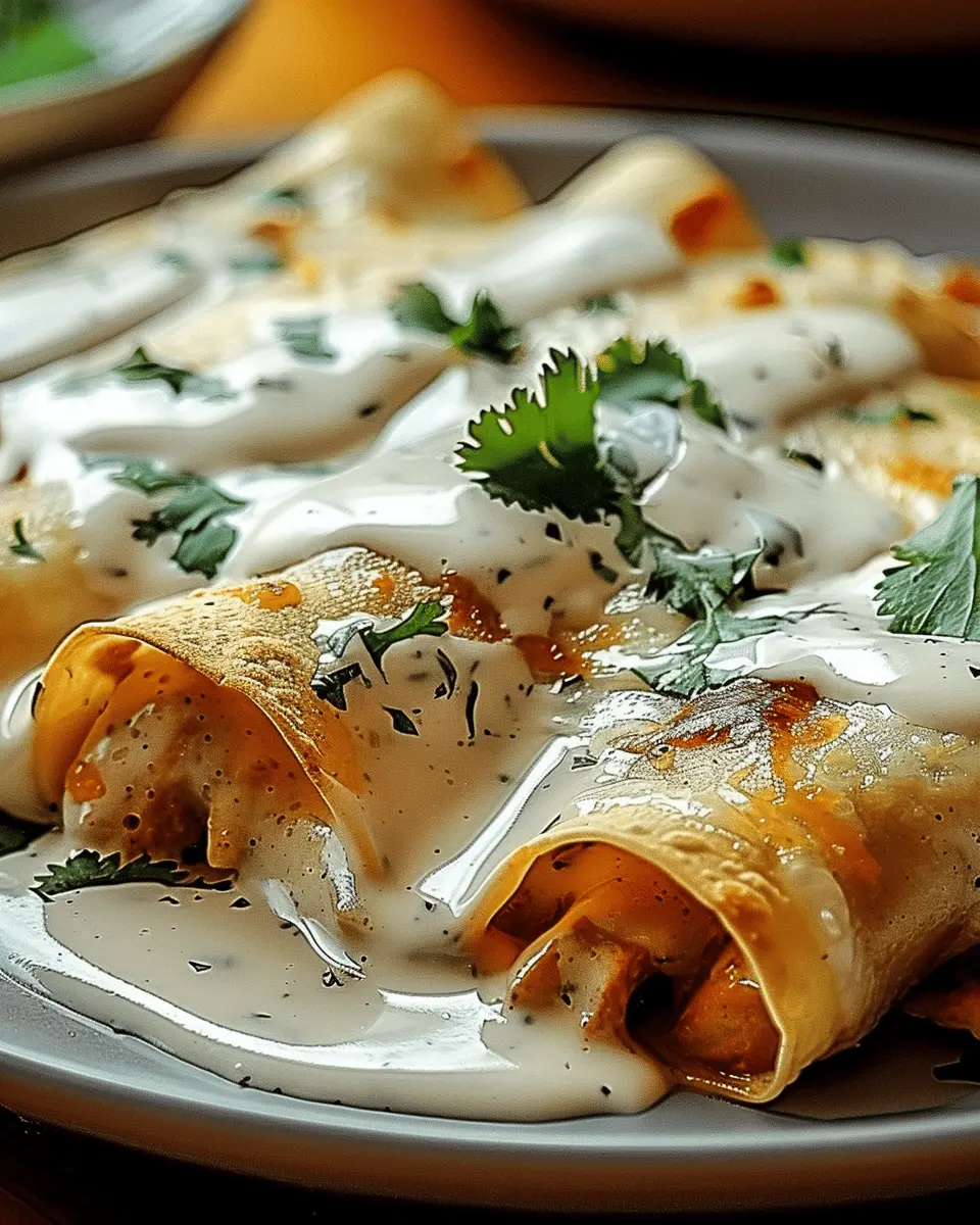 Chicken Enchiladas with Sour Cream White Sauce Delightfully Easy to Make