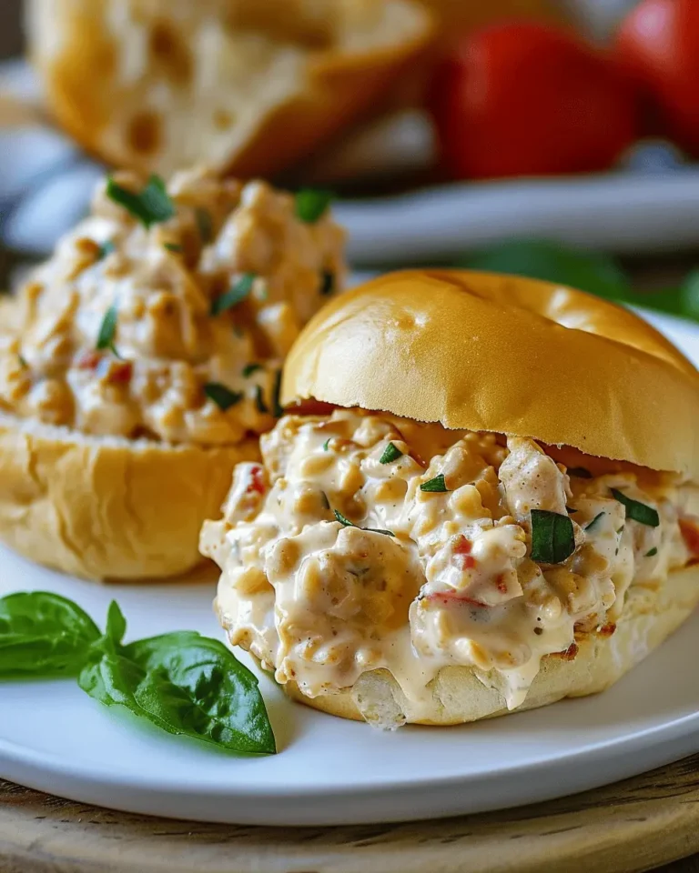 Chicken Alfredo Sloppy Joes