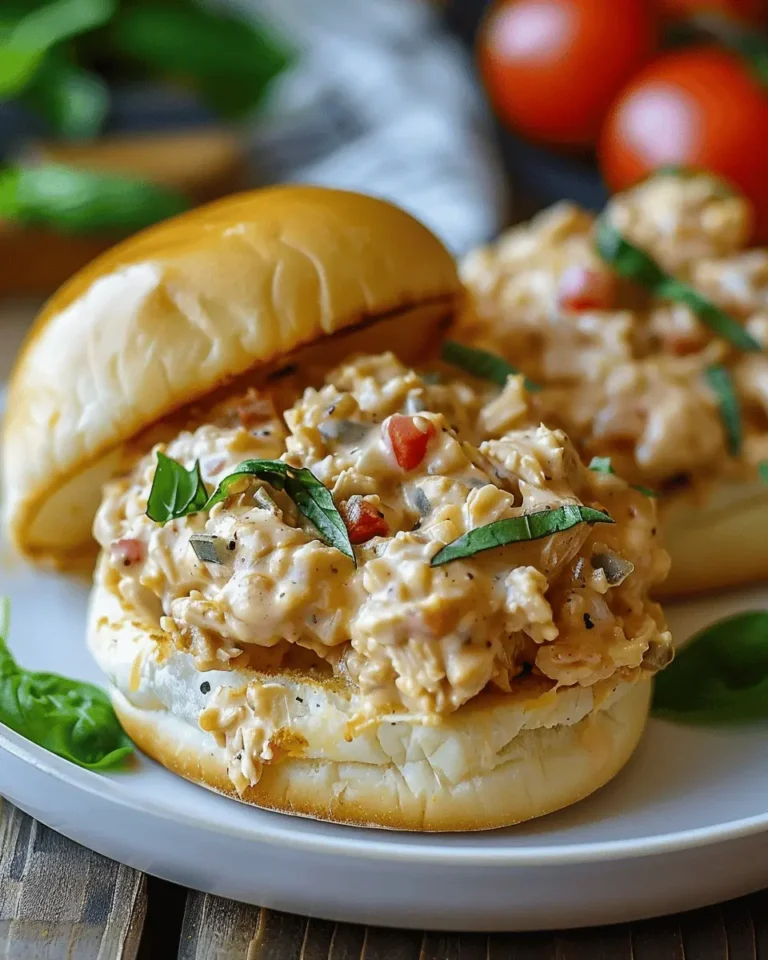 Chicken Alfredo Sloppy Joes