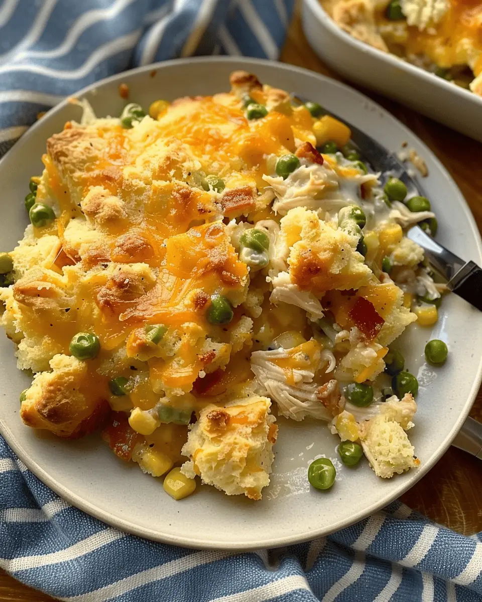 Chicken Biscuit Dinner Cobbler: A Cozy Comfort Food Delight