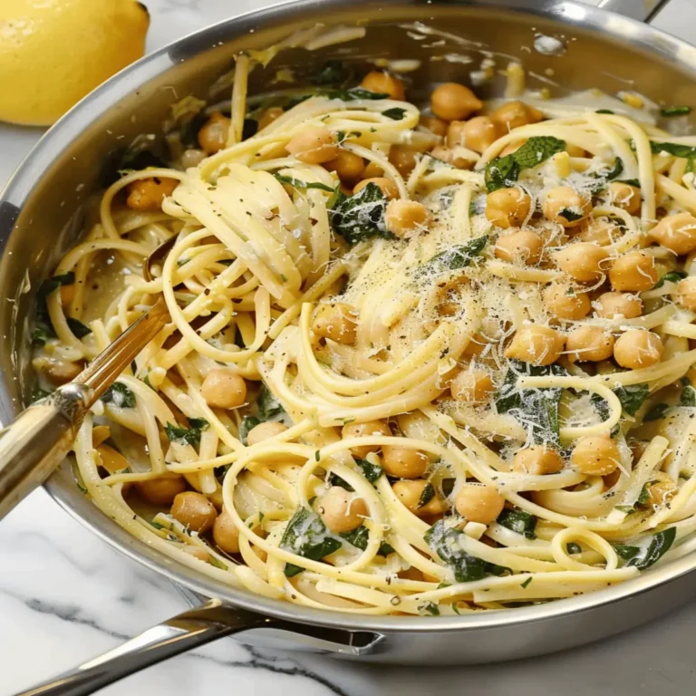 Creamy Lemon Chickpea Pasta