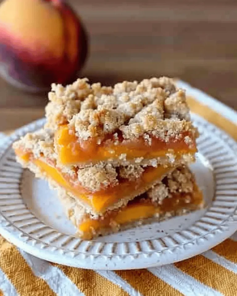 Gluten Free Vegan Peach Crumb Bars