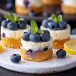 Mini Lemon Blueberry Cheesecakes