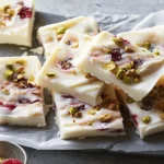 Raspberry-Pistachio Greek Yogurt Bark