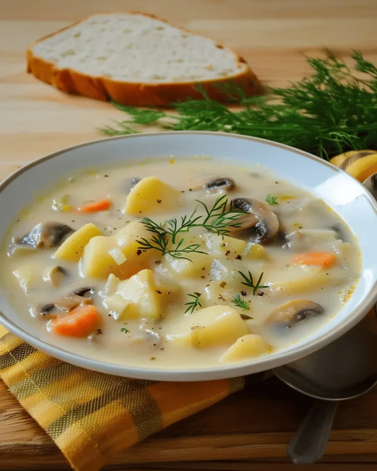 Russian Potato and Mushroom Soup Recipe