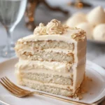 White Almond Wedding Cake
