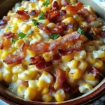 Slow Cooker Cheddar Corn with Bacon