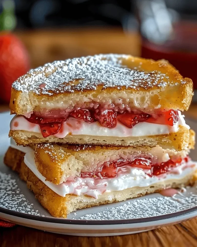 Fried Strawberry Cheesecake Sandwiches