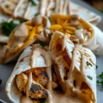 Cheesy Garlic Chicken Wraps