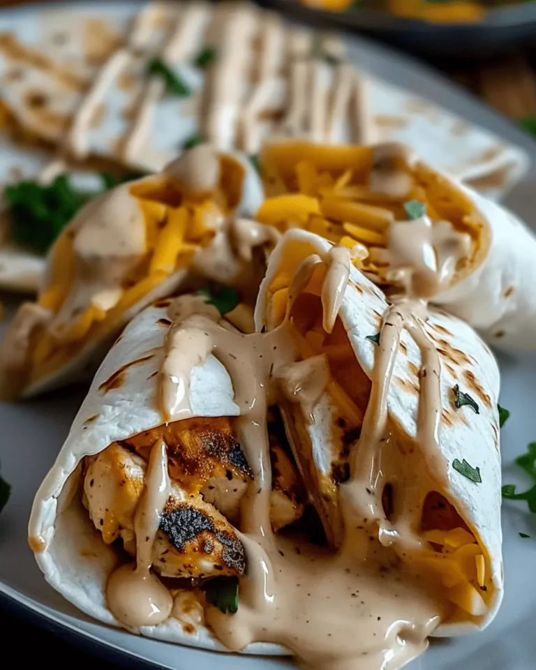 Cheesy Garlic Chicken Wraps