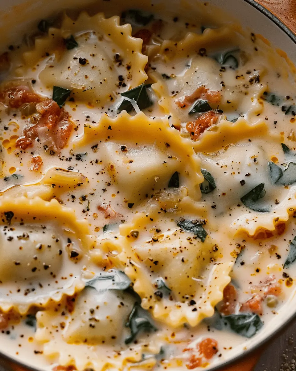 Creamy Tuscan Ravioli Soup: Indulgent Comfort in Every Spoonful