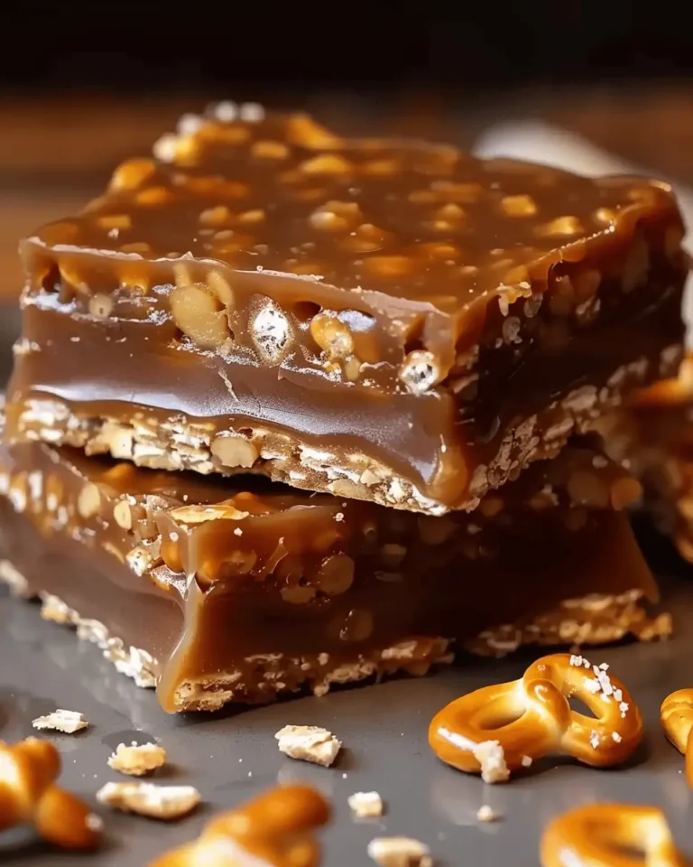 Caramel Pretzel Crack Bars