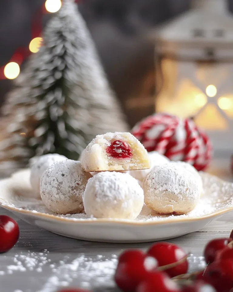 Cherry Snowball Cookies
