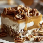Caramel Pecan Cream Bars