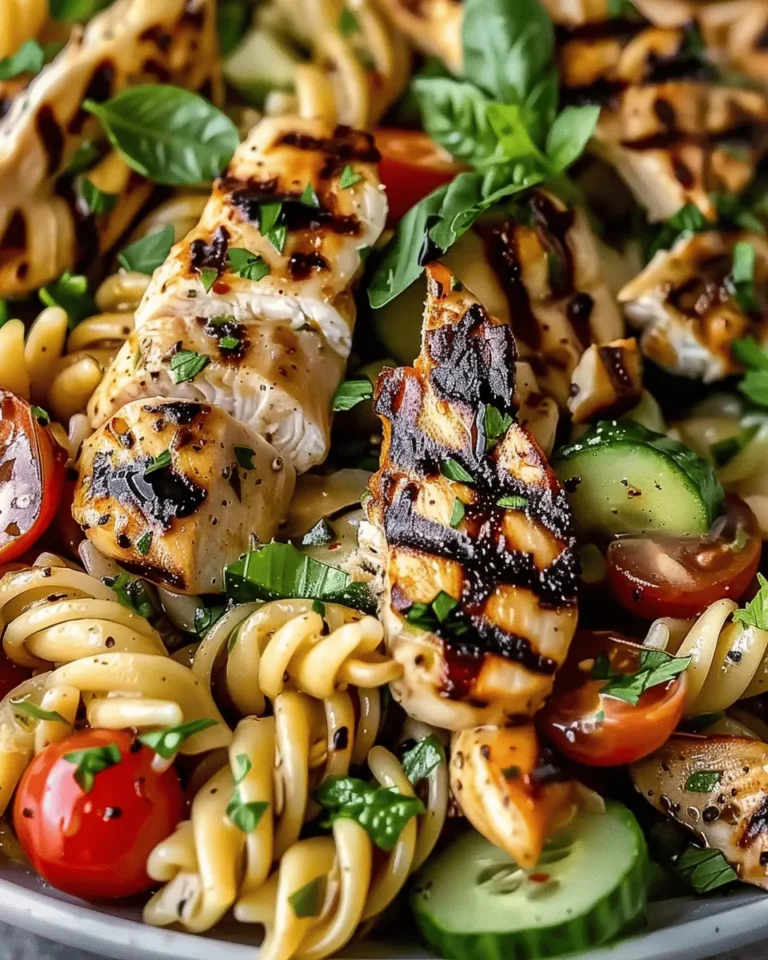 Grilled Chicken Pasta Salad with Balsamic Vinaigrette – Easy Recipe