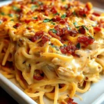 Irresistible Spicy Southern Cheesy Chicken Spaghetti Casserole