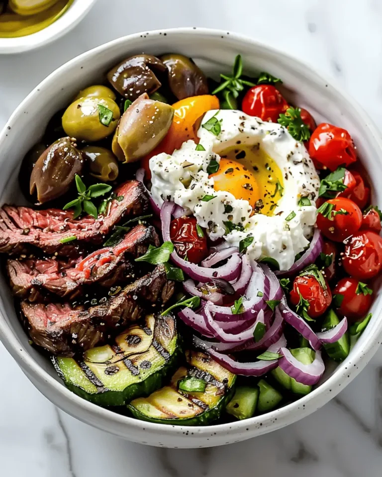 Quick & Easy Mediterranean Steak Bowl Recipe