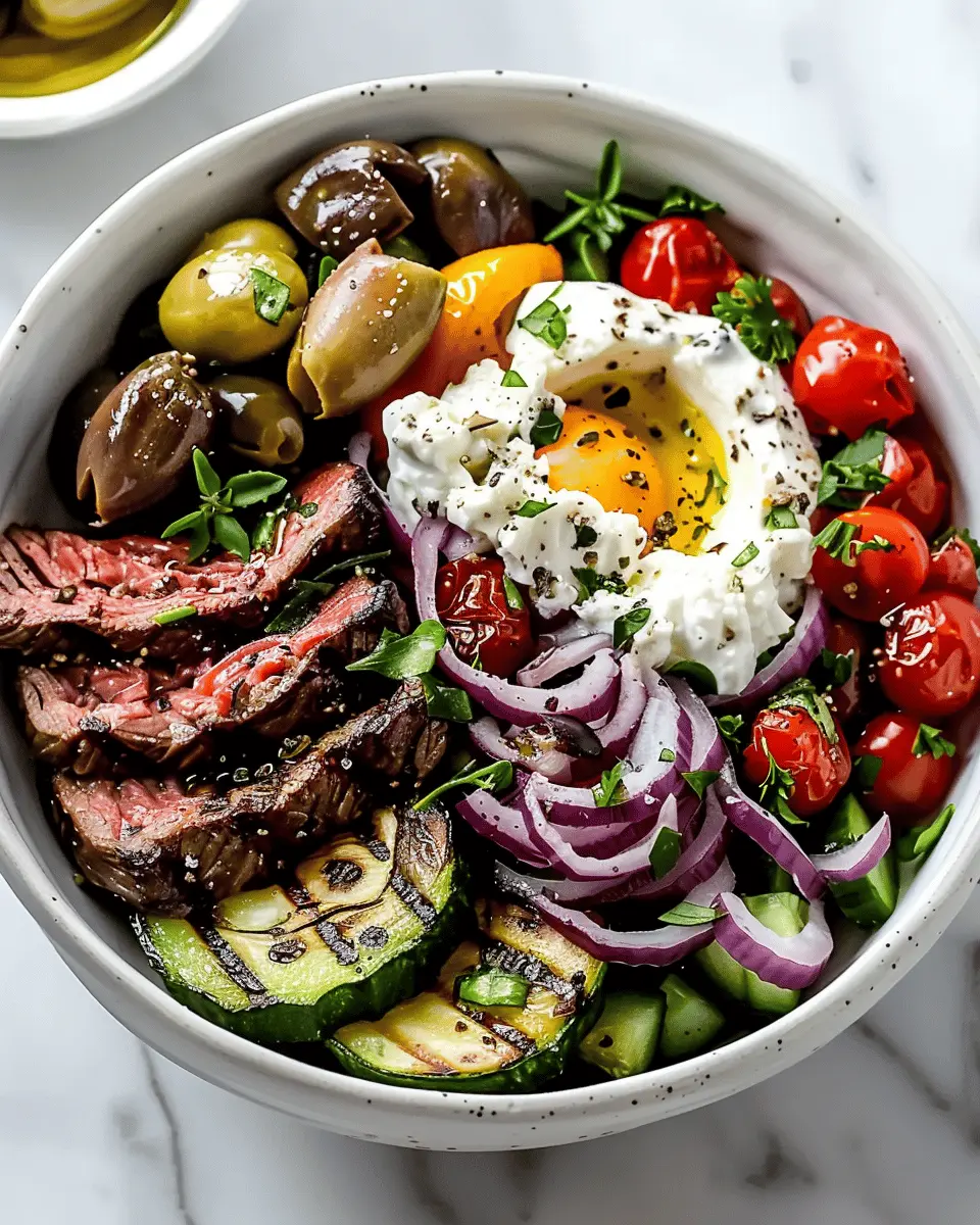 Quick Easy Mediterranean Steak Bowl Recipe for a Fresh Flavor Boost