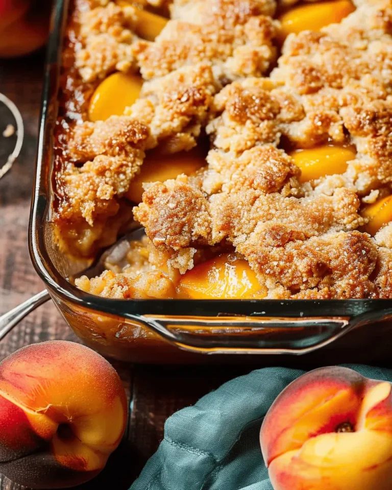 Fresh Peach Cobbler Recipe: Homemade Dessert Bliss with Juicy Peaches