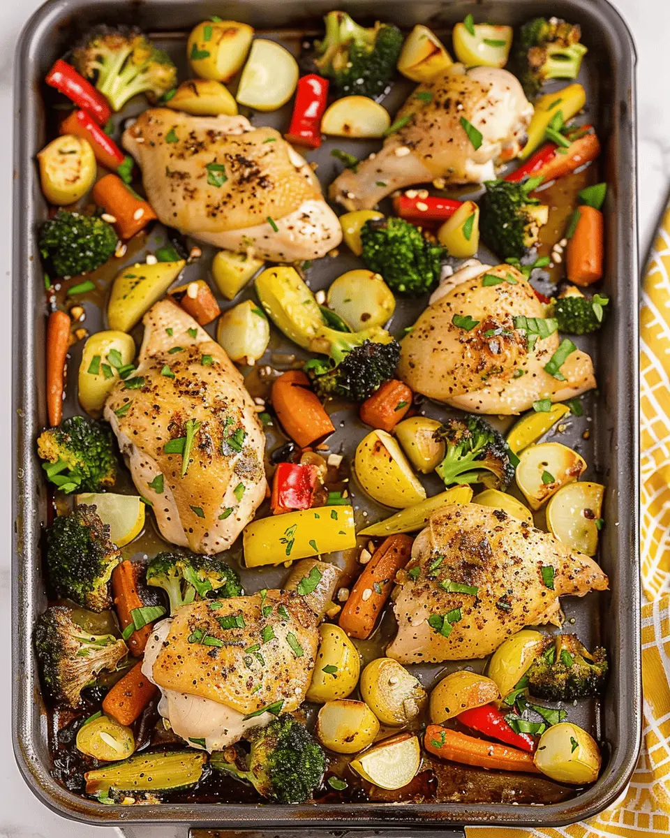 Sheet Pan Garlic Butter Chicken and Veggies: Easy One-Pan Delight