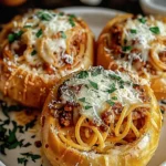 Spaghetti Garlic Bread Bowls