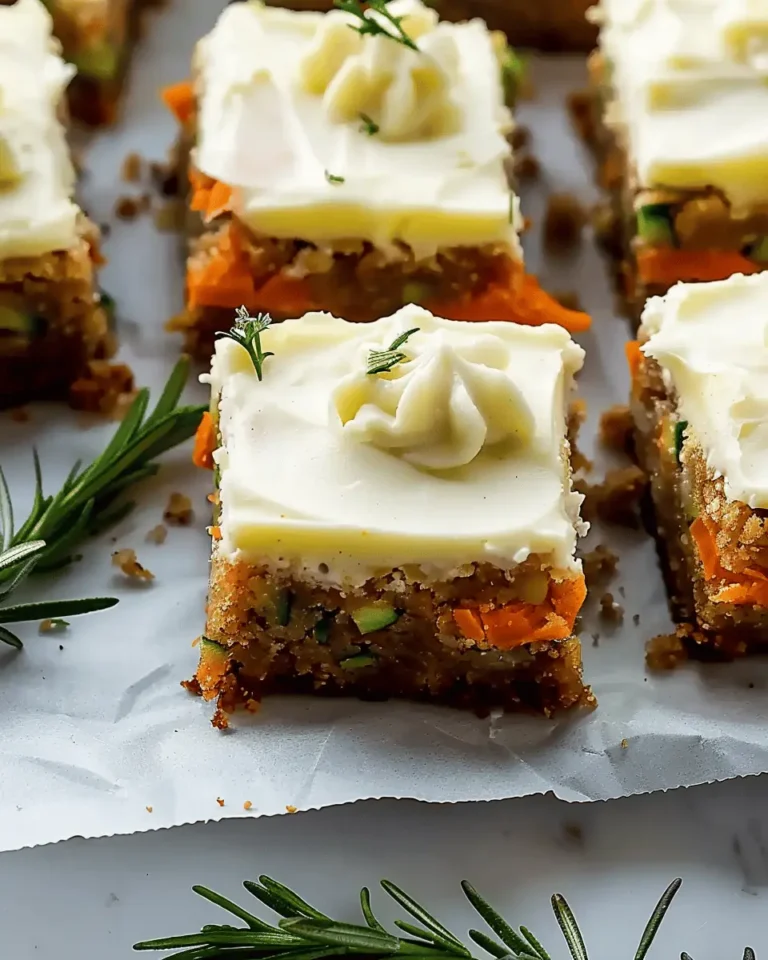 Spiced Ginger Carrot and Zucchini Bars with Lemon Cream Cheese Frosting