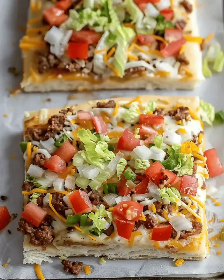 Easy Crescent Roll Taco Pizza