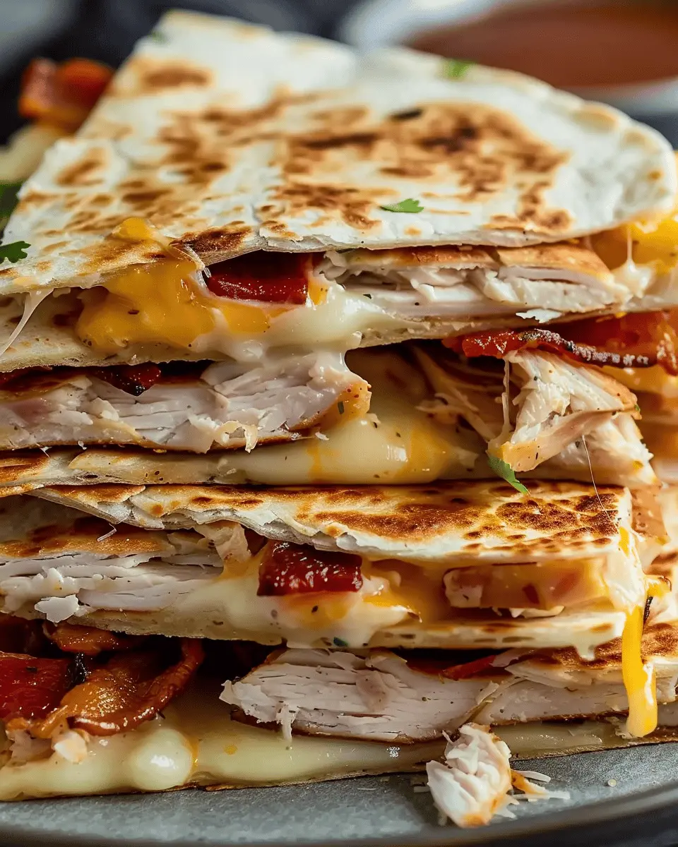 Easy Chicken Turkey Bacon Ranch Quesadilla for a Cozy Meal
