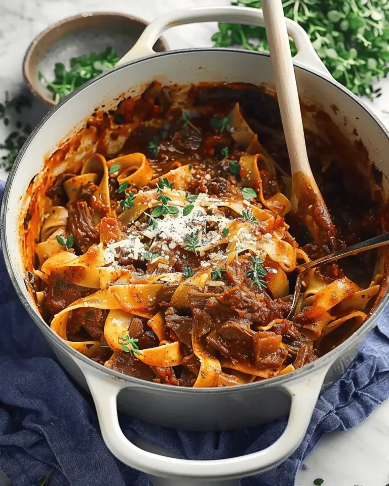 Dutch Oven Short Rib Ragu with Pappardelle