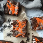 Halloween Swirl Cream Cheese Brownies