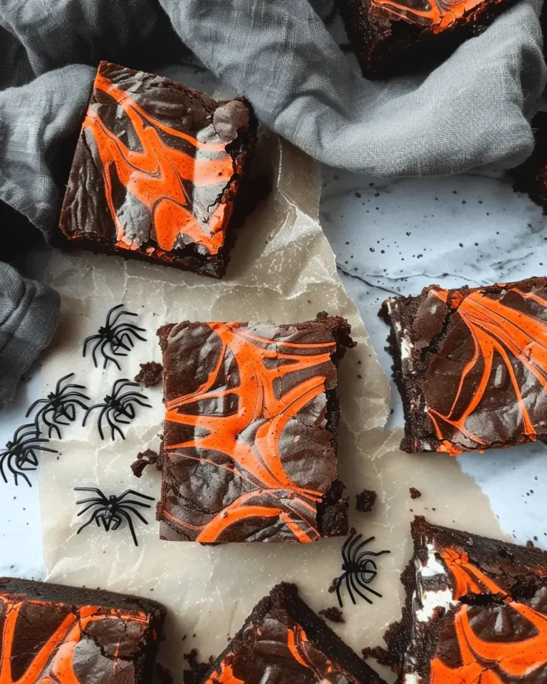 Halloween Swirl Cream Cheese Brownies