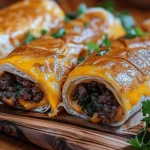 Easy Garlic Butter Beef Cheeseburger Rollups