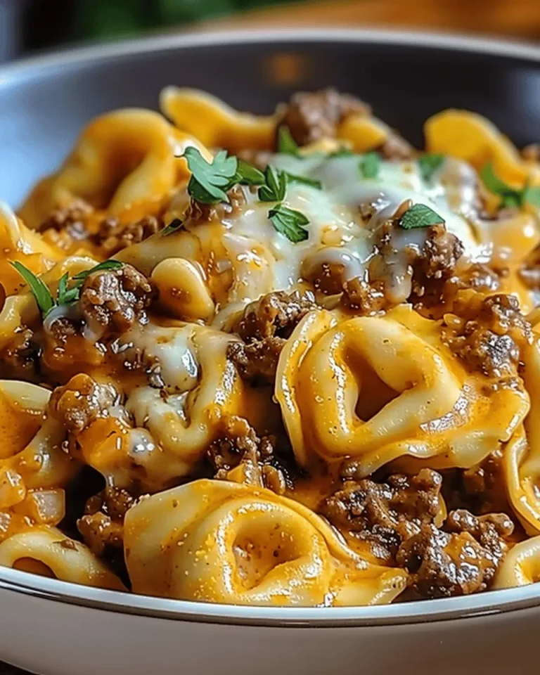 Cheesesteak Tortellini in a Rich Provolone Sauce Delight