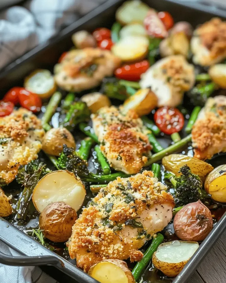 Parmesan Crusted Chicken Sheet Pan Dinner Recipe