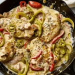 Creamy Pepperoncini Chicken Skillet