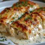 Chicken Alfredo Lasagna Rolls