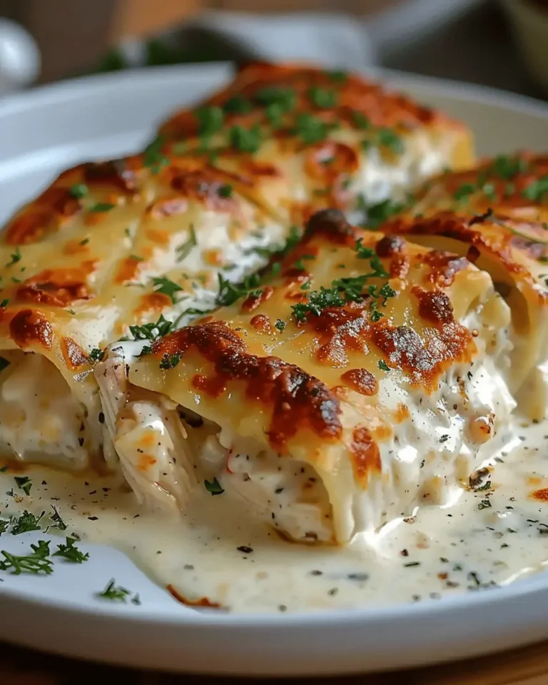 Chicken Alfredo Lasagna Rolls