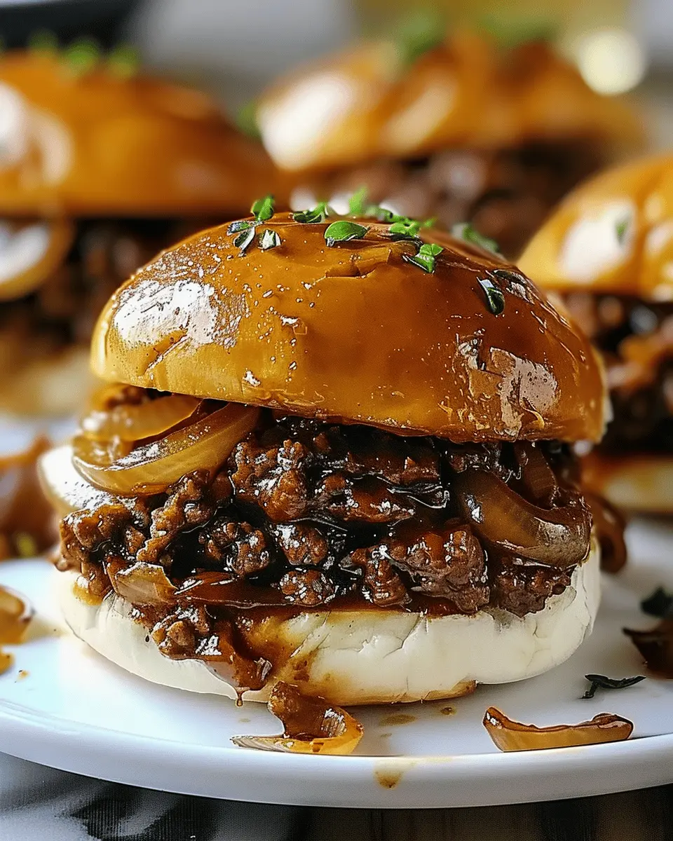 Irresistible French Onion Beef Sloppy Joes: A Cozy Comfort Meal