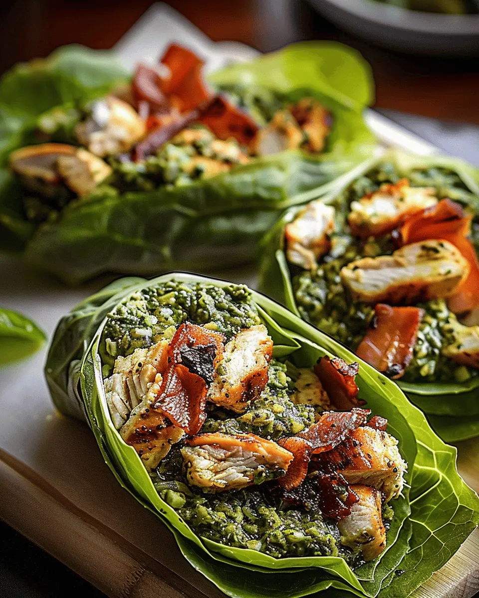 Pesto Chicken Lettuce Wraps: Easy & Healthy Family Feast