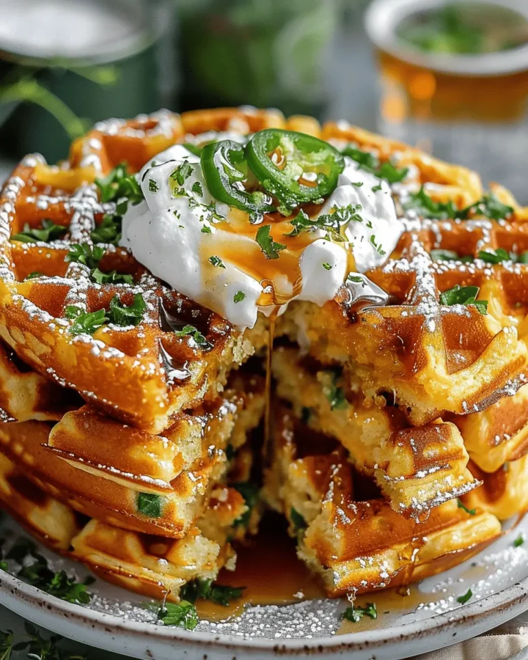 Cheddar Jalapeño Cornbread Waffles: A Flavorful Twist on a Classic