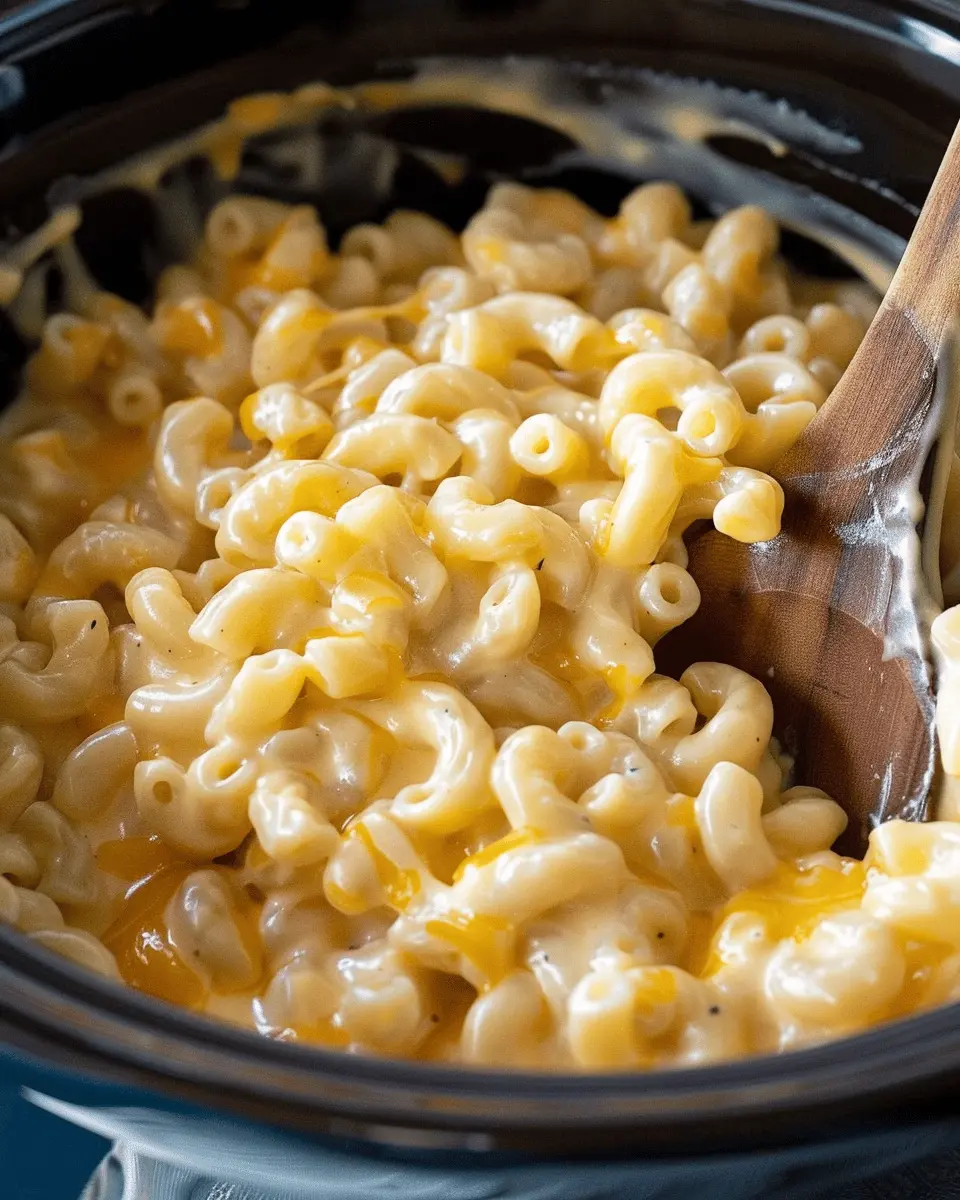 Paula Deen’s Crockpot Mac and Cheese with Turkey Bacon Delight