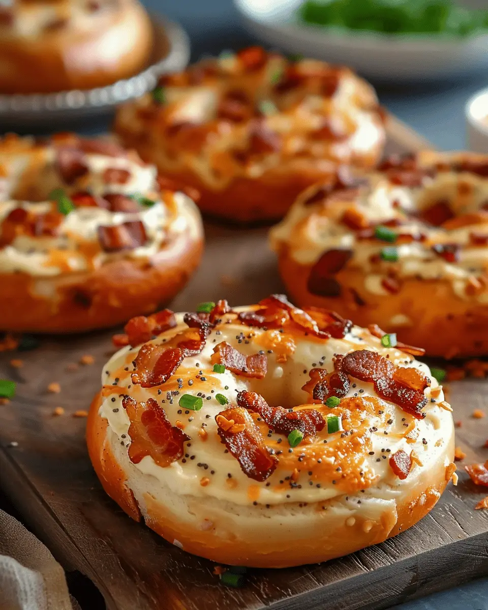 Zesty Turkey Bacon Cream Cheese Bagels for a Savory Breakfast Delight