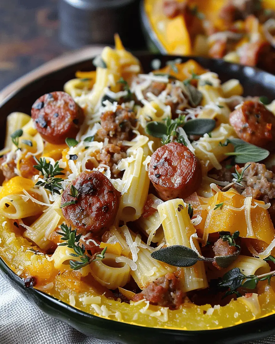 Autumn Sausage Pasta Squash: Amazing 25-Min Easy Family Dish