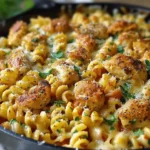 Cheesy Cajun Garlic Chicken Rotini Skillet Recipe