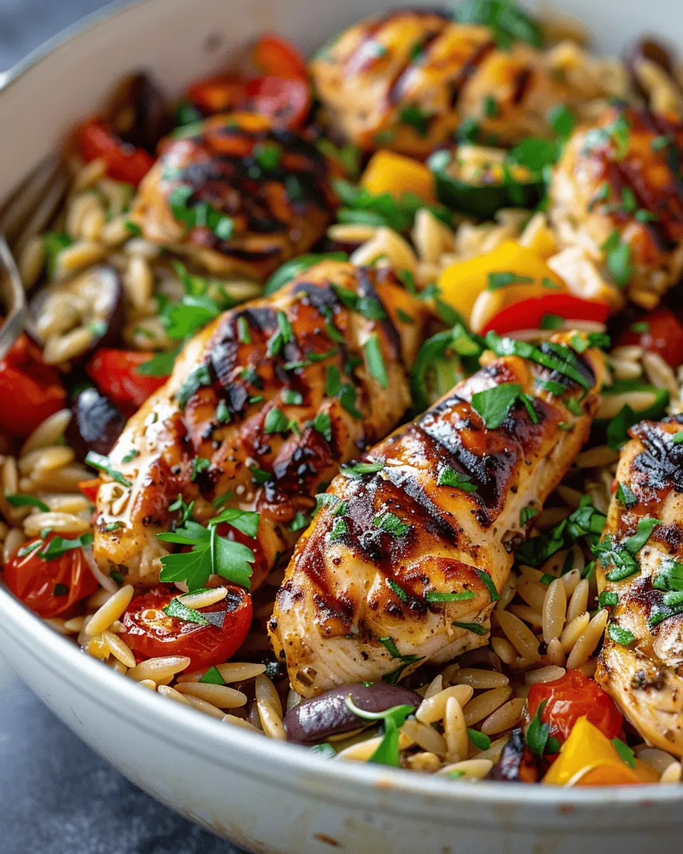 Easy Balsamic Chicken Orzo: A Juicy One-Pan Delight with Veggies