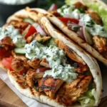 Mediterranean Chicken Gyros with Creamy Feta Tzatziki