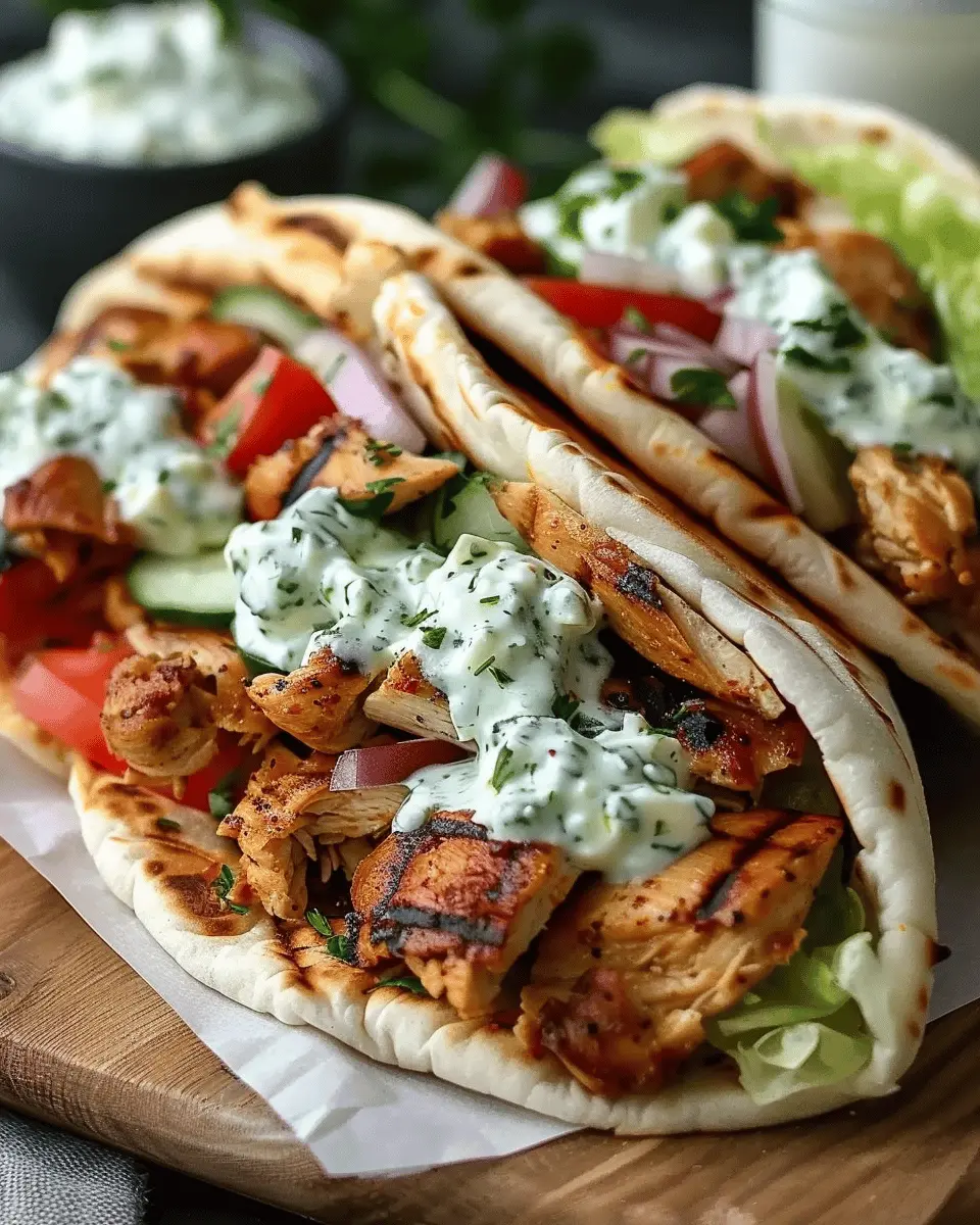 Mediterranean Chicken Gyros: Easy Recipe with Creamy Feta Tzatziki