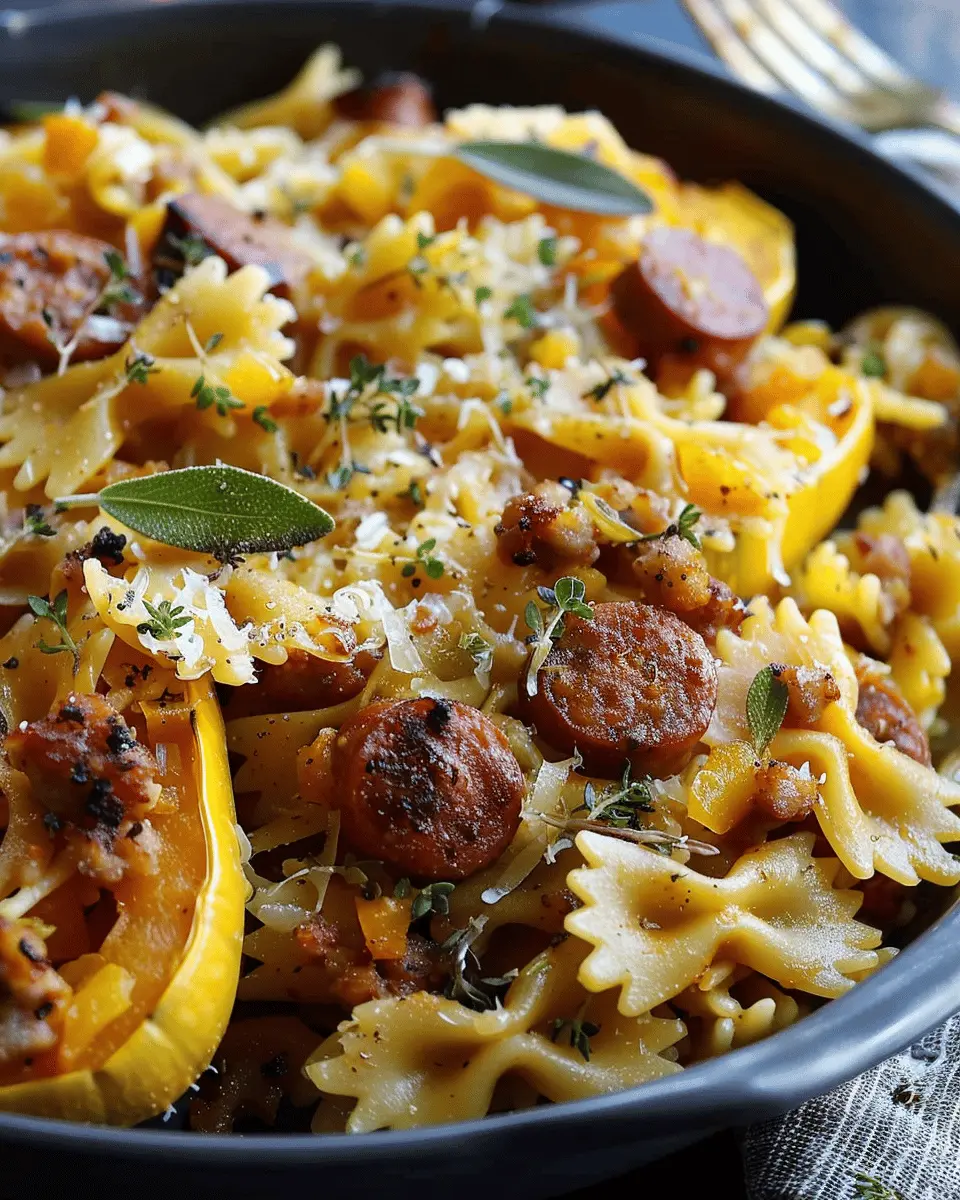 Autumn Sausage Pasta Squash: A Cozy 25-Minute Fall Delight